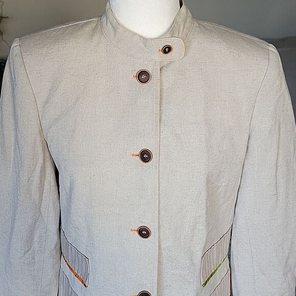 Harve Benard by Benard Holtzman Women's Linen Jacket Size US 8 - Picture 3 of 13